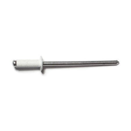 Midwest Fastener Blind Rivet, Dome Head, 1/8 in Dia., 1/4 in L, Aluminum Body, 100 PK 51082